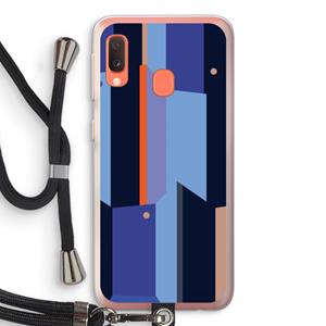 CaseCompany Gestalte 3: Samsung Galaxy A20e Transparant Hoesje met koord