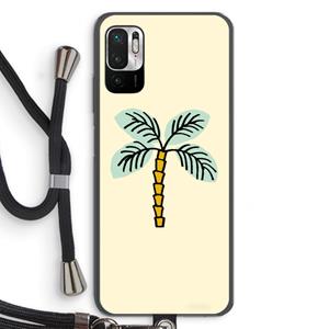 CaseCompany Palmboom: Xiaomi Redmi Note 10 5G Transparant Hoesje met koord