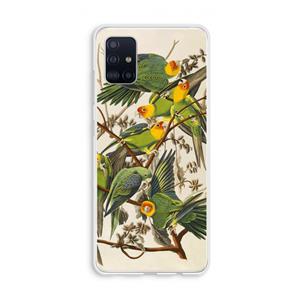 CaseCompany Carolinaparkiet: Galaxy A51 4G Transparant Hoesje