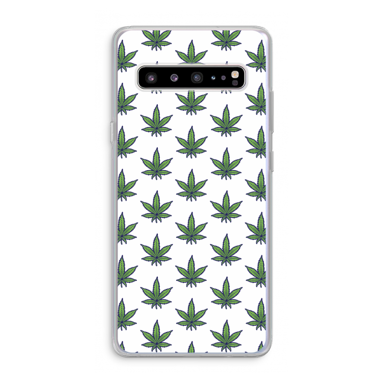 CaseCompany Weed: Samsung Galaxy S10 5G Transparant Hoesje