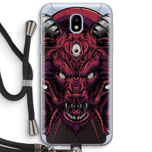 CaseCompany Hell Hound and Serpents: Samsung Galaxy J5 (2017) Transparant Hoesje met koord