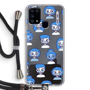 CaseCompany Gezichtjes: Samsung Galaxy M31 Transparant Hoesje met koord