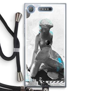 CaseCompany I will not feel a thing: Sony Xperia XZ1 Transparant Hoesje met koord
