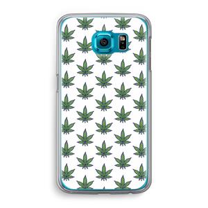 CaseCompany Weed: Samsung Galaxy S6 Transparant Hoesje