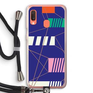 CaseCompany Gestalte 5: Samsung Galaxy A20e Transparant Hoesje met koord