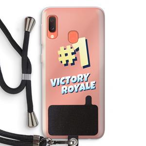 CaseCompany Victory Royale: Samsung Galaxy A20e Transparant Hoesje met koord