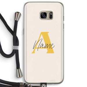 CaseCompany Amber Script: Samsung Galaxy S7 Edge Transparant Hoesje met koord