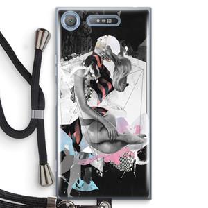 CaseCompany Camouflage de sommeil: Sony Xperia XZ1 Transparant Hoesje met koord