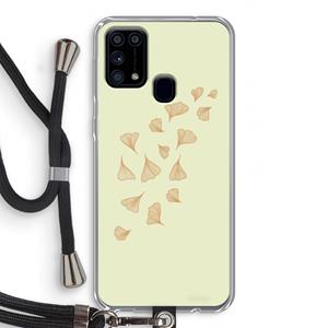 CaseCompany Falling Leaves: Samsung Galaxy M31 Transparant Hoesje met koord