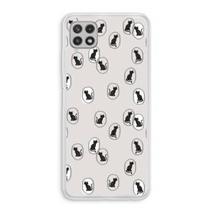 CaseCompany Miauw: Samsung Galaxy A22 4G Transparant Hoesje
