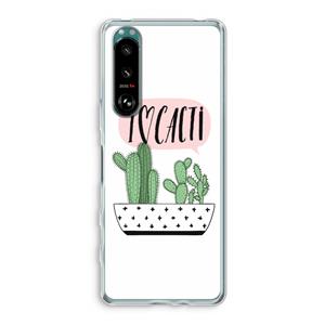 CaseCompany I love cacti: Sony Xperia 5 III Transparant Hoesje