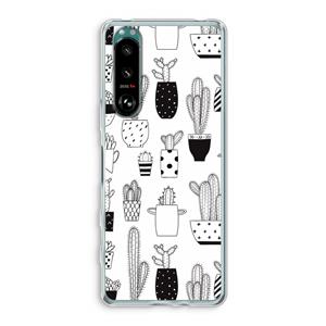 CaseCompany Cactusmotief: Sony Xperia 5 III Transparant Hoesje