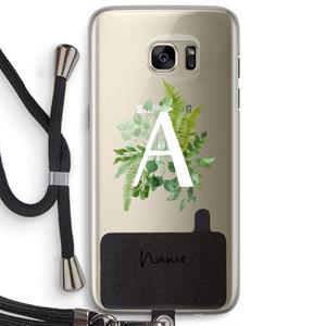 CaseCompany Green Brush: Samsung Galaxy S7 Edge Transparant Hoesje met koord