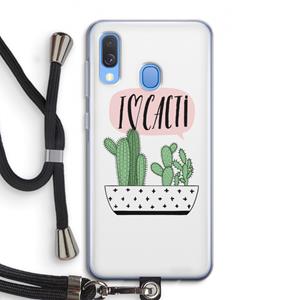 CaseCompany I love cacti: Samsung Galaxy A40 Transparant Hoesje met koord