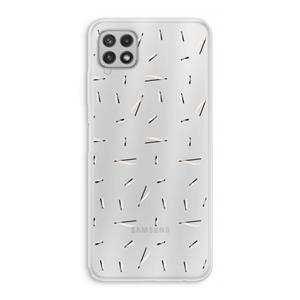 CaseCompany Hipster stripes: Samsung Galaxy A22 4G Transparant Hoesje