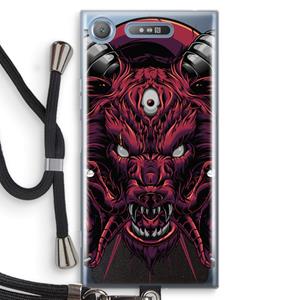 CaseCompany Hell Hound and Serpents: Sony Xperia XZ1 Transparant Hoesje met koord