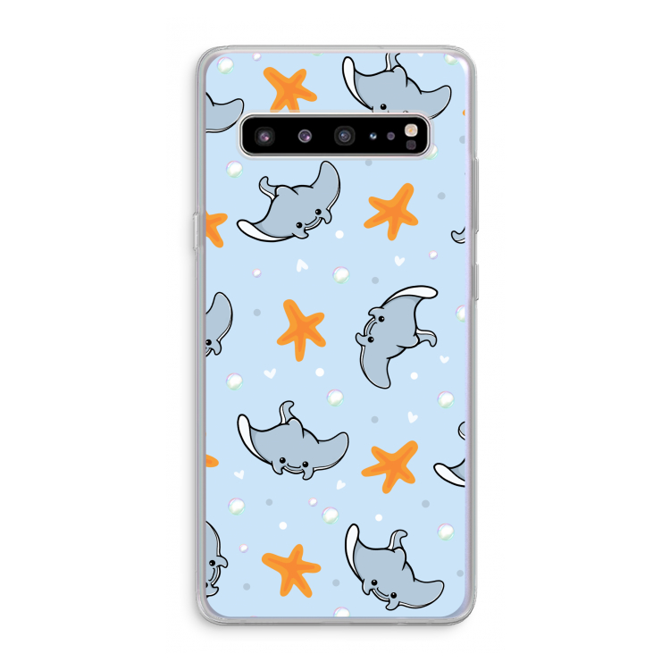 CaseCompany Manta: Samsung Galaxy S10 5G Transparant Hoesje