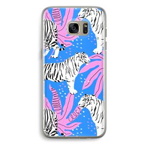 CaseCompany Tijger: Samsung Galaxy S7 Edge Transparant Hoesje