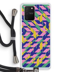 CaseCompany Skew Blush 1: Samsung Galaxy S10 Lite Transparant Hoesje met koord