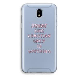 CaseCompany Christian Grey: Samsung Galaxy J5 (2017) Transparant Hoesje