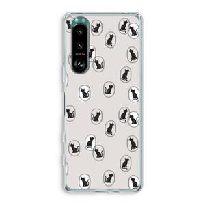 CaseCompany Miauw: Sony Xperia 5 III Transparant Hoesje