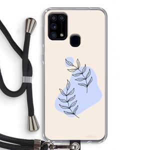 CaseCompany Leaf me if you can: Samsung Galaxy M31 Transparant Hoesje met koord
