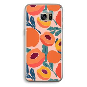CaseCompany Perzik: Samsung Galaxy S7 Edge Transparant Hoesje