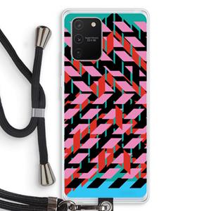 CaseCompany Skew Blush 2: Samsung Galaxy S10 Lite Transparant Hoesje met koord