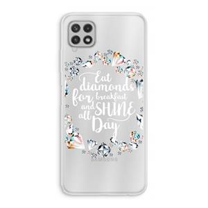 CaseCompany Diamonds: Samsung Galaxy A22 4G Transparant Hoesje