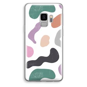 CaseCompany Memphis Shapes: Samsung Galaxy S9 Transparant Hoesje