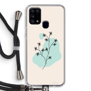 CaseCompany Love your petals: Samsung Galaxy M31 Transparant Hoesje met koord