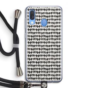 CaseCompany Crazy shapes: Samsung Galaxy A40 Transparant Hoesje met koord