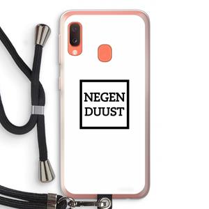 CaseCompany Negenduust vierkant: Samsung Galaxy A20e Transparant Hoesje met koord