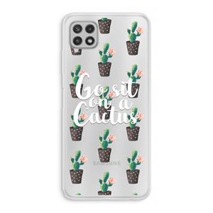 CaseCompany Cactus quote: Samsung Galaxy A22 4G Transparant Hoesje