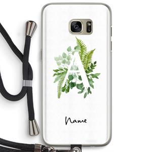CaseCompany Green Brush: Samsung Galaxy S7 Edge Transparant Hoesje met koord