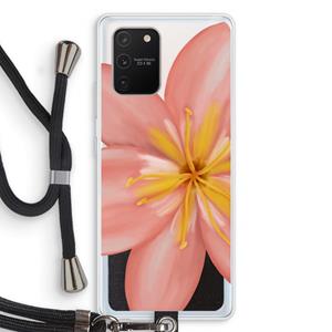 CaseCompany Pink Ellila Flower: Samsung Galaxy S10 Lite Transparant Hoesje met koord