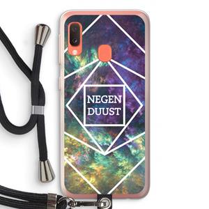 CaseCompany Negenduust ruimte: Samsung Galaxy A20e Transparant Hoesje met koord