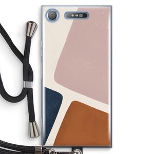 CaseCompany Geo #2: Sony Xperia XZ1 Transparant Hoesje met koord