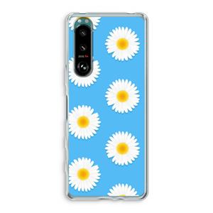 CaseCompany Margrietjes: Sony Xperia 5 III Transparant Hoesje