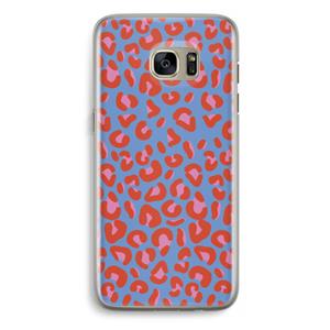 CaseCompany Leopard blue: Samsung Galaxy S7 Edge Transparant Hoesje
