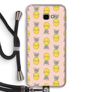 CaseCompany Ananas: Samsung Galaxy J4 Plus Transparant Hoesje met koord