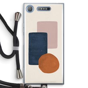 CaseCompany Geo #3: Sony Xperia XZ1 Transparant Hoesje met koord