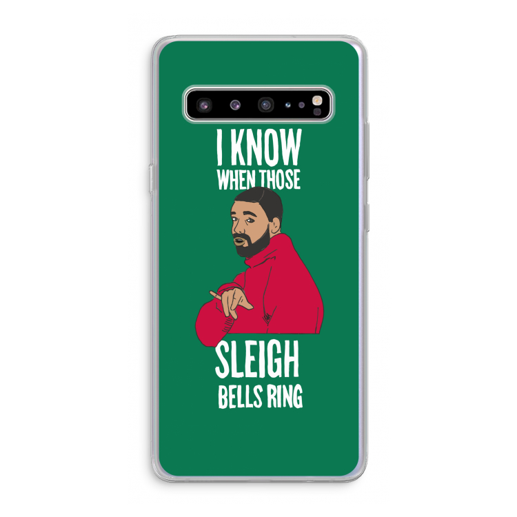 CaseCompany Sleigh Bells Ring: Samsung Galaxy S10 5G Transparant Hoesje