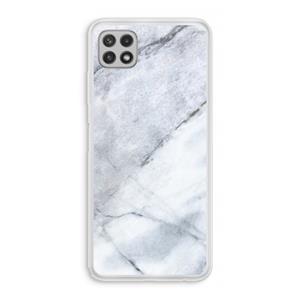 CaseCompany Witte marmer: Samsung Galaxy A22 4G Transparant Hoesje