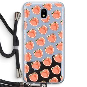 CaseCompany Just peachy: Samsung Galaxy J5 (2017) Transparant Hoesje met koord