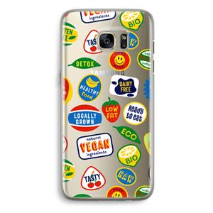 CaseCompany Fruitsticker: Samsung Galaxy S7 Edge Transparant Hoesje
