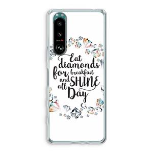 CaseCompany Diamonds: Sony Xperia 5 III Transparant Hoesje