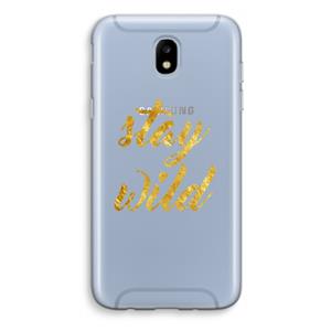 CaseCompany Stay wild: Samsung Galaxy J5 (2017) Transparant Hoesje
