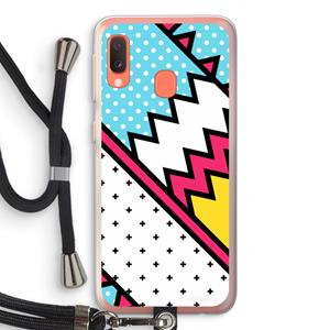 CaseCompany Pop Art #2: Samsung Galaxy A20e Transparant Hoesje met koord