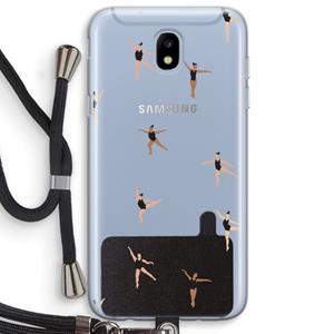CaseCompany Dancing #1: Samsung Galaxy J5 (2017) Transparant Hoesje met koord